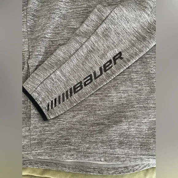 Bauer Heather Gray Vapor Fleece 1/4 Pullover, Men’s Large - Picture 4 of 7